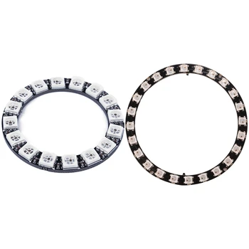 

1 Pcs 16-Bit Rgb Led Ring Ws2812 5050 Rgb Led & 1 Pcs 24Bit Ring Rgb Led Ring 5050 Integrated Driver