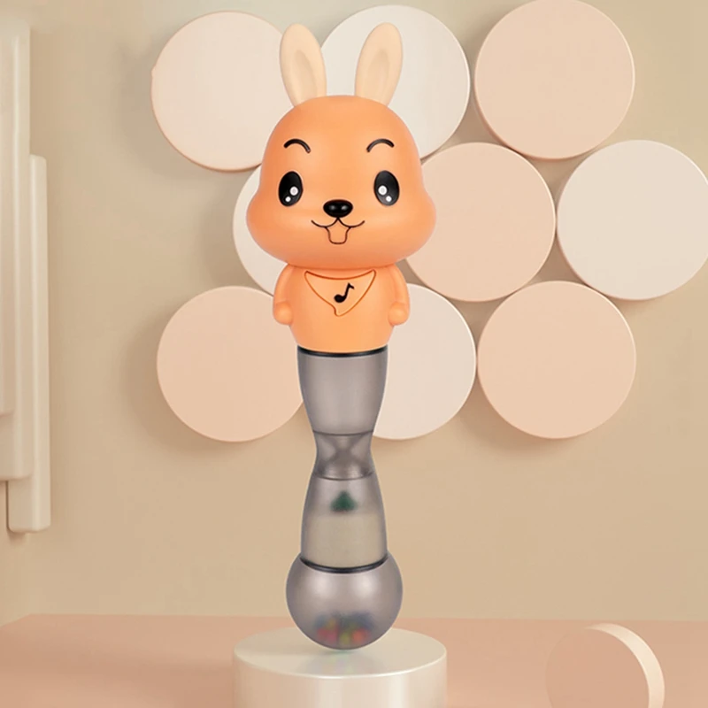 

Tumama Baby Rattles 4 in 1 Music Sand Hammer Toy Baby Toys Flashing Educational