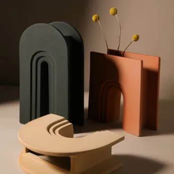 

Nordic art geometric ceramic vase creative minimalist living room porch desktop home decoration YHJ031405