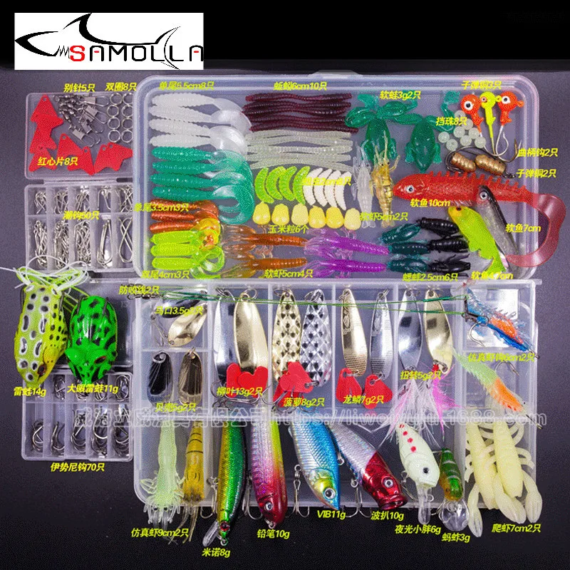 

Fishing Lure Set Crankbait Popper Fishing Spoon Spinnerbait Minnow Soft Lure Crank Bait Soft Bait Isca Artificial Bass Jigs