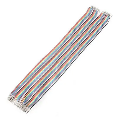 

40P-40P Crimp Terminal Female Pin Connector Jumper Cable Wire 31cm Colorful