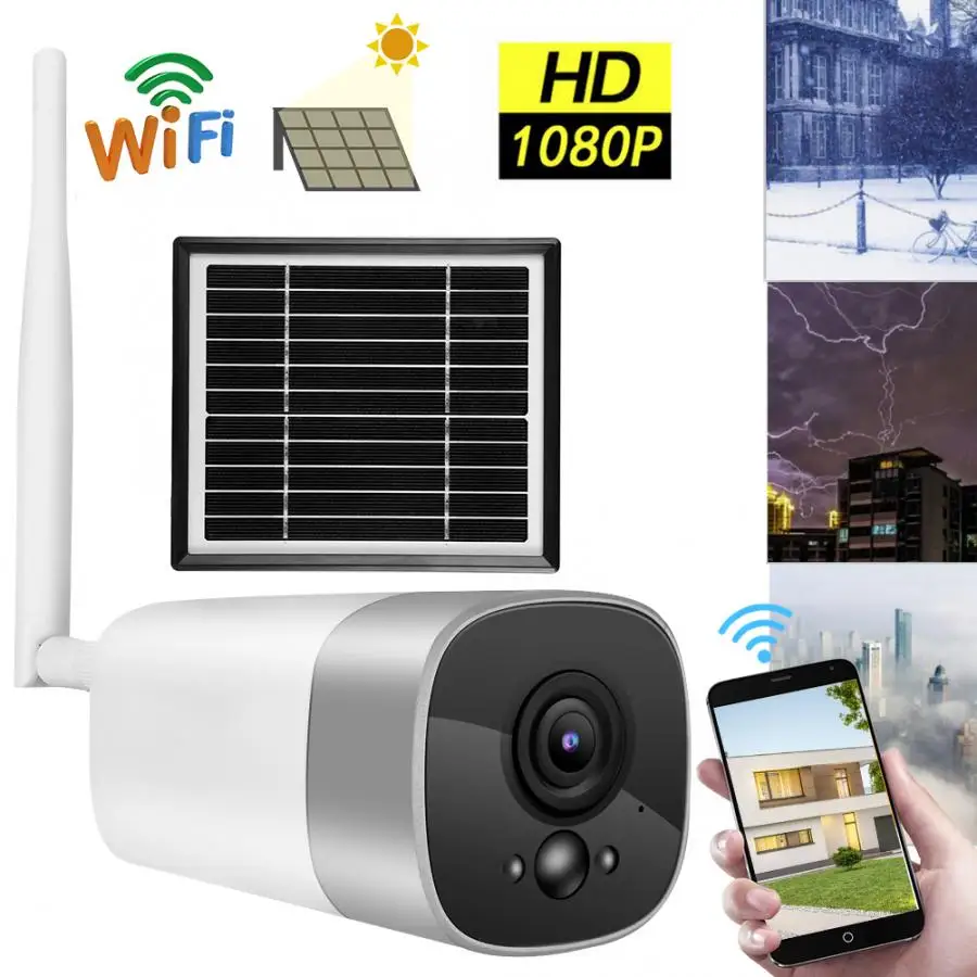 Камера Tuya, 1080 P, уличная, WiFi, IP, Google, камера на солнечных батареях, для домашней безопасности, CCTV, камера наблюдения, поддержка EchoShow ChromeCast