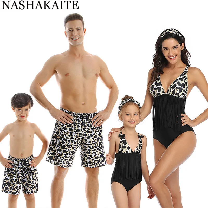 boy and girl matching swimwear