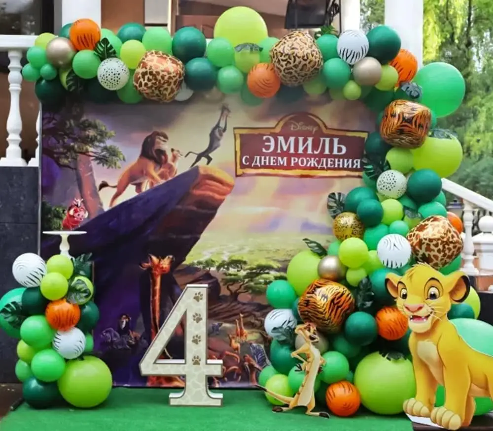 Birthday Decoration Baby Boy 1 Year Theme Jungle - 1 2 3 Year Boy Birthday  Balloon - Aliexpress