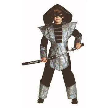 

Carnival costume "Ninja in silver" (velvet, brocade), size 32, height 122 cm