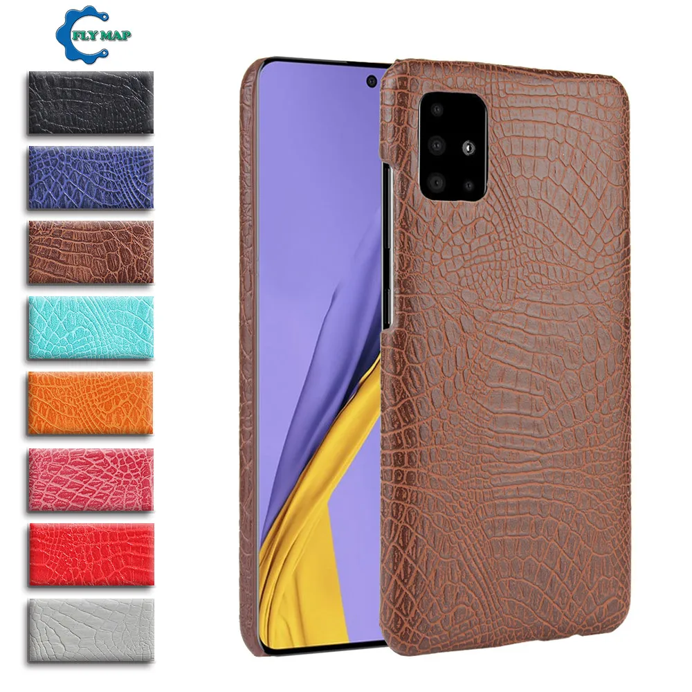 Чехол из крокодиловой кожи для Samsung Galaxy A51 2019 SM A515 жесткий защитный чехол ПК A515F/DST