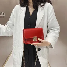 Женская сумка на одно плечо из искусственной кожи, сумка-портфель, лаконичная маленькая квадратная посылка, сумки через плечо для женщин, сумки-мессенджеры