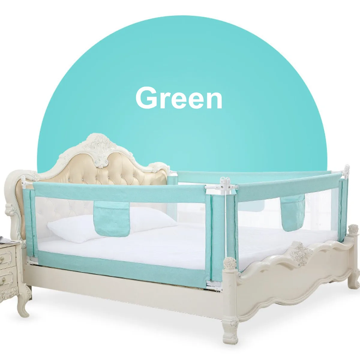 Green 2 м забор для детской кровати, Домашний детский манеж, защитные ворота, продукт для ухода за детьми, барьер для кроватки, рельсы для безопасности, ограждение для детей - Цвет: Green