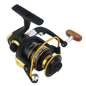 

REELSKING Aluminum spool Hot wheels fishing spinning reel 5.5:1 wooden handle 3000 4000 5000 6000 7000 series fishing reel VX