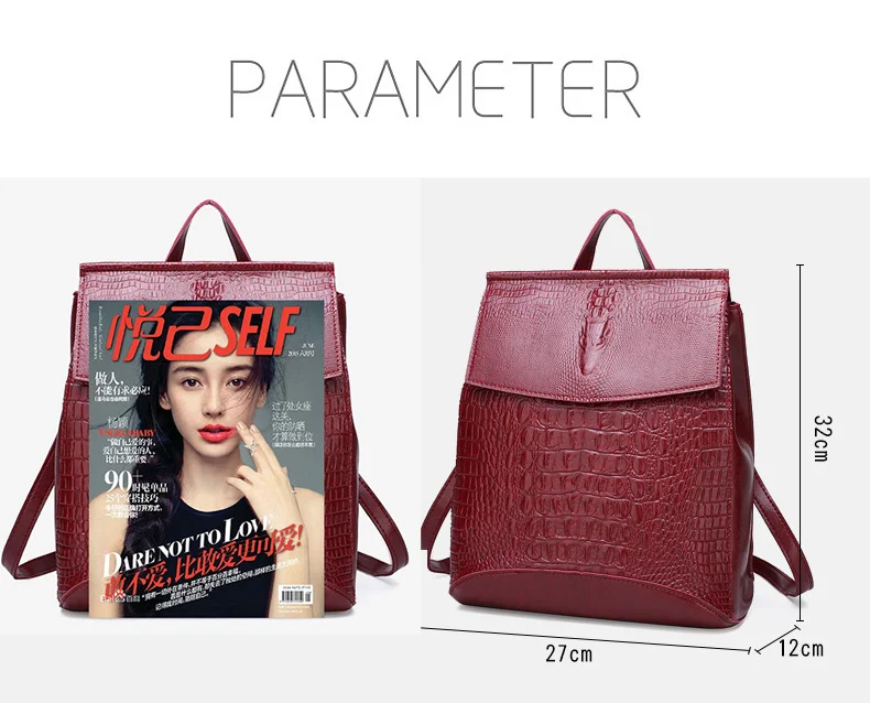 Crocodile leather luxury Designer backpack Bag Women anti theft Rucksack Female Famous Brand Small Vintage Shoulder Bags Travel Back Pack (7)