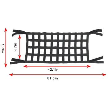 

Net Roof Hammock Car For Jeep Wrangler YJ TJ JK JL 61.5" x 19" ABS Multifunction