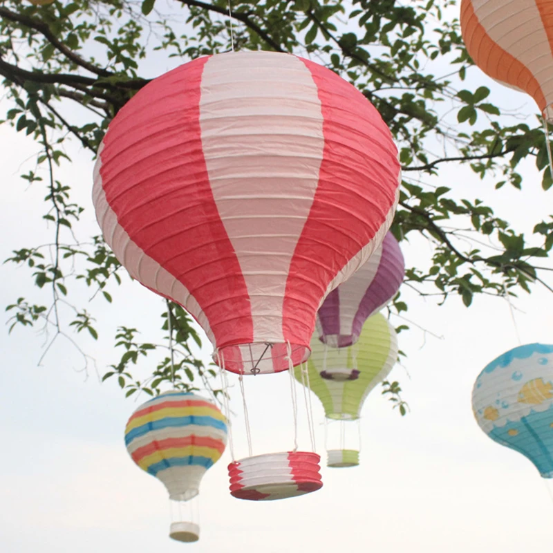 

19 Colors 16 Inch Hot Air Balloon Paper Printing Hanging Lanterns Wedding Decoration Festival Bar Decoration Crafts Party DIY