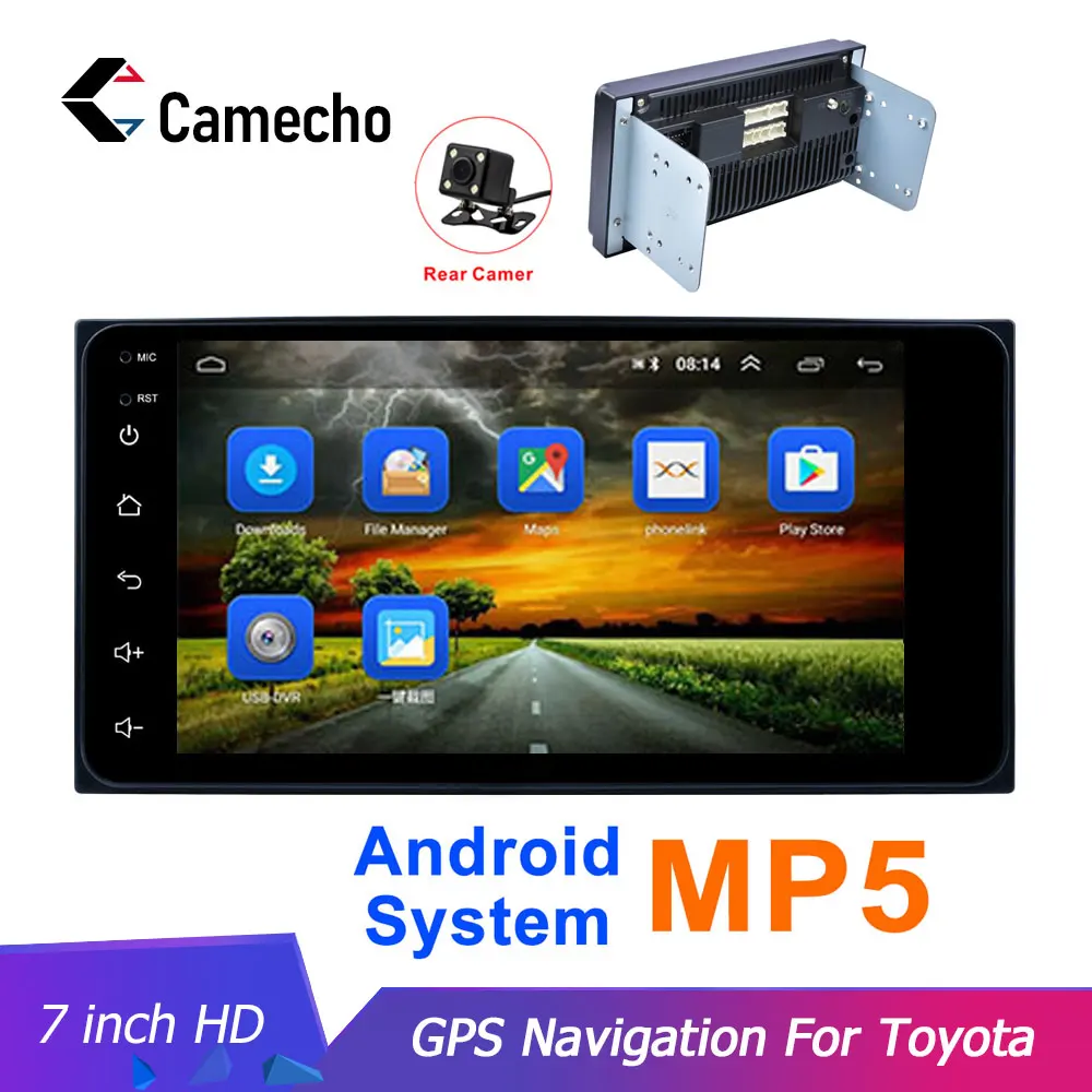 Автомагнитола Camecho 2 Din Android 8 1 мультимедийный плеер GPS навигация Авторадио Buletooth