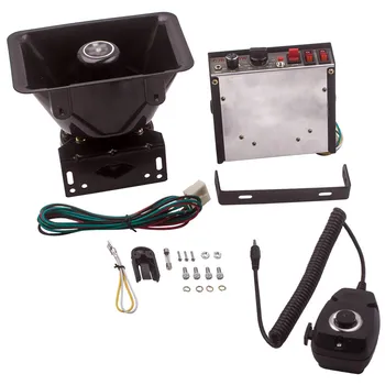 

9 Sound Loud Car Warning Alarm Police Fire Siren Horn Speaker PA MIC System 200W 12V