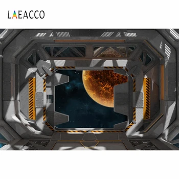 

Laeacco Space Spacecraft Planet Scene Photography Background Customized Children Portrait Photographic Backdrop Photo Studio