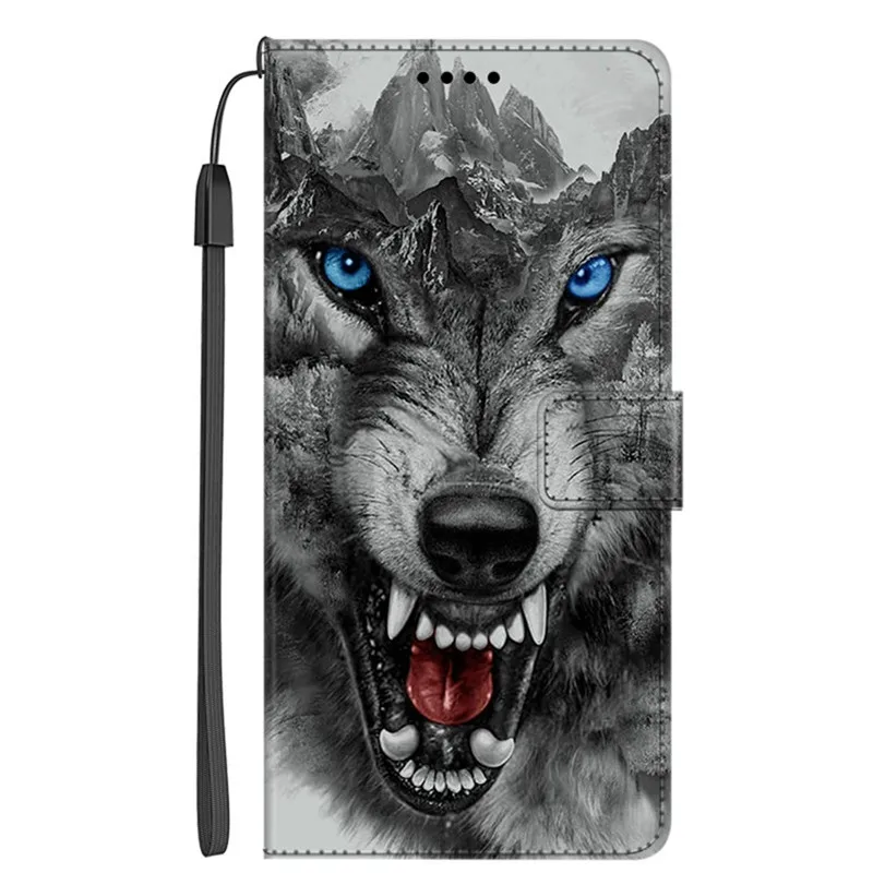 Leather Magnetic Book Cover Flip Wallet Case