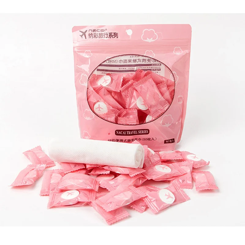 50pcs Disposable Face Care Towel Magic Compressed Pill Outdoor Travel Mini Hand Cleansing Handkerchief Papper Mask | Красота и