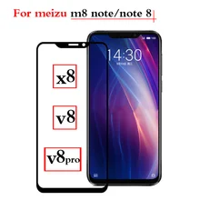 Kaca Pelindung untuk Meizu M8 Catatan Note8 X8 V8 Pro Case Full Screen Tempered Kaca Maisie X V M 8 8X8 V 8 M Telepon Di 9 H(China)