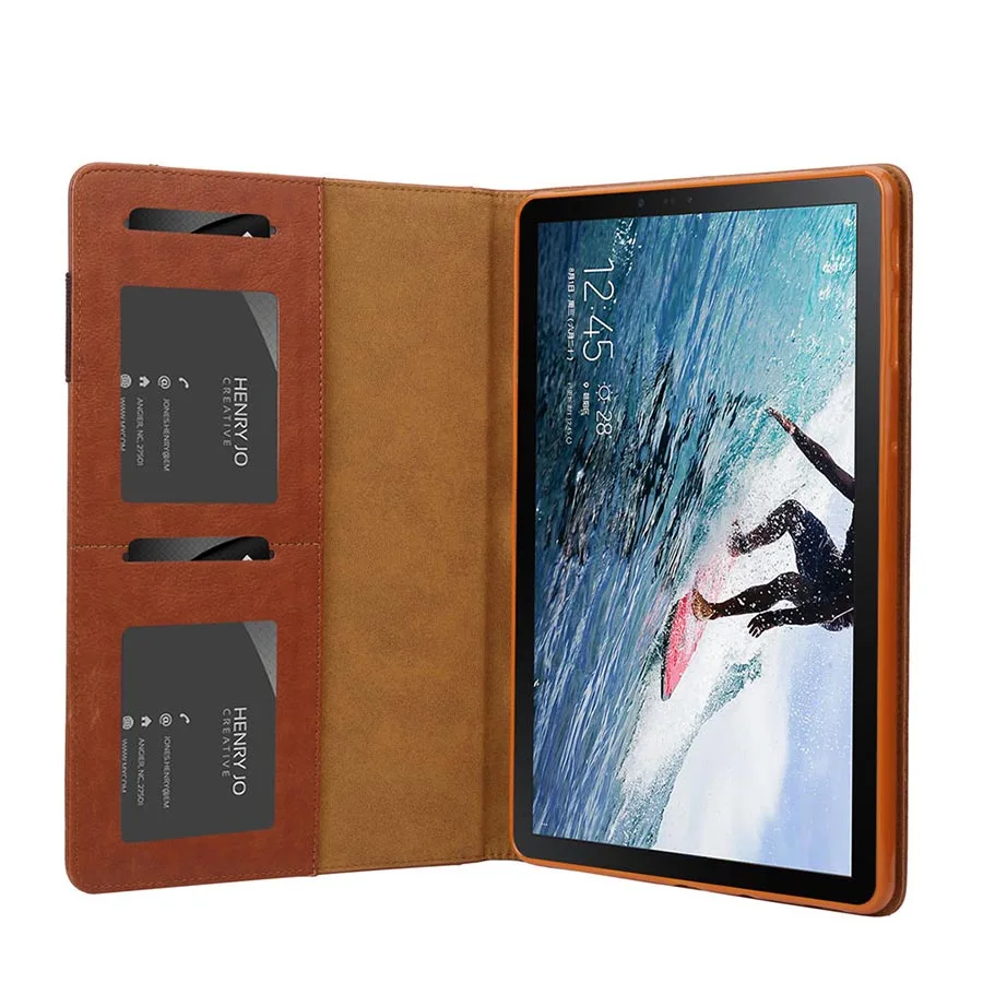 Luxury Leather Case for Samsung Galaxy S4 10.5 inch SM-T830 T835 Magnetic Case Smart Cover Card Slot Pencil Holder Folio Case (51)