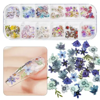

1 Box Holographic Nail Flower animal snowman mix Shape Spangles Sequins Manicure 3D Art Decoration Nails Polish Colorful Fl G7V0