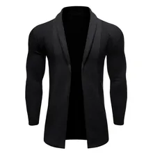 Мужские трикотажные изделия, повседневный однотонный Тренч, куртка, кардиган, длинный рукав, осенний свитер, мужской s Джемпер, свитер, мужская верхняя одежда, пальто