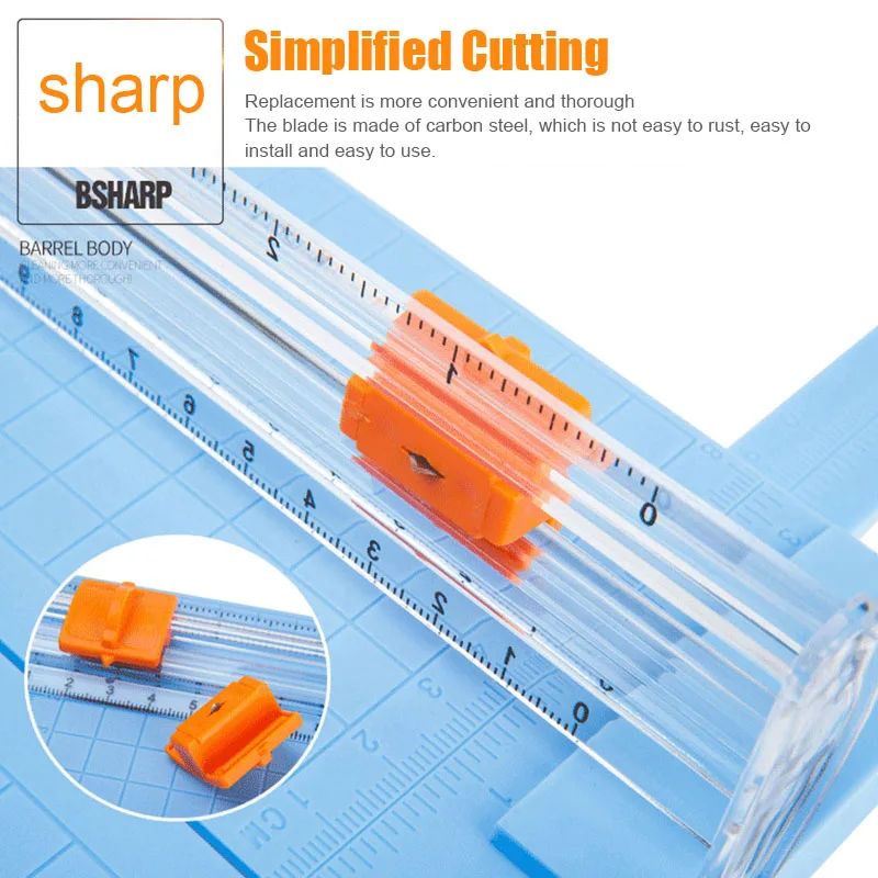 Paper Cutter Replacement Blades with Automatic Security Safeguard for A4 Paper Trimmer JLRJ88