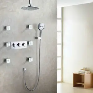 

Shower Room Shower Faucet Suit Bathtub And Shower Head Hot And Cold Water-cooling Hot Water Mixture Faucet
