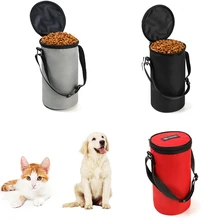 Корм для домашних животных портативный складной мешок износостойкий водонепроницаемый Оксфорд ткань складной кошки собачий контейнер для еды путешествия на открытом воздухе D35
