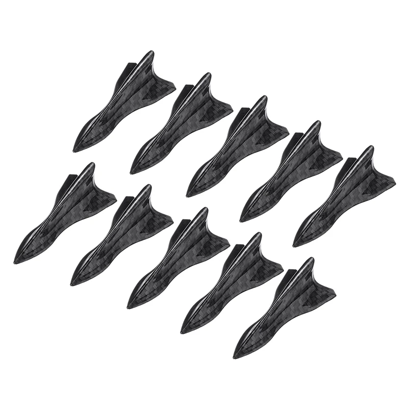 

10pcs Shark Fin Diffusers Vortex Generator Black Shark Fin Wings For Car Windscreen Roof Spoiler Bumper Shark Fin Wing Parts