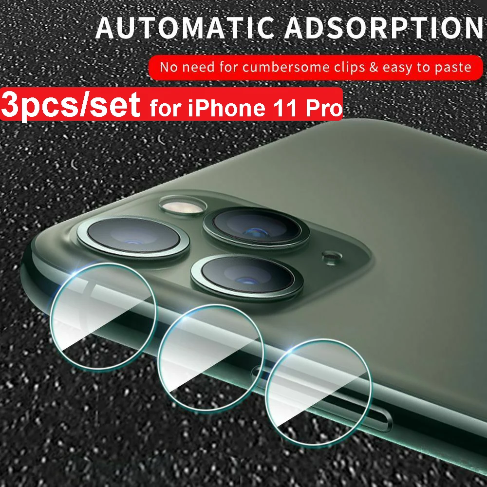 Защитное стекло для объектива камеры iPhone 11 Pro Max Xs XR 6 6S 7 8 Plus закаленное 9D полная