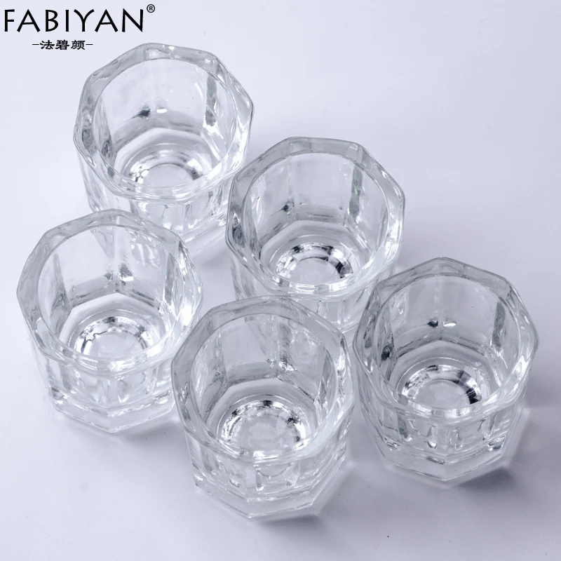 2PCS / Lot Glass Crystal Bowl Cup Dappen Dish Arcylic Powder Holder Container Tool Nail Art Manicure Salon 6