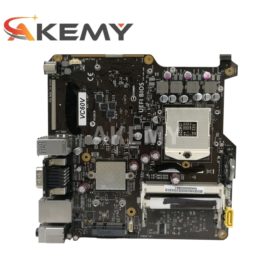 fonte de alimentação notebook CPU chip HM76 DDR3 Original placa-mãe usada