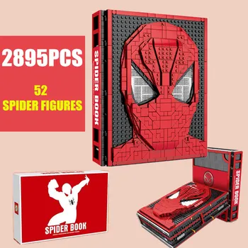 

New 2895PCS 52 Spiderman Figures Collections Book Fit Avengers Building Blocks Bricks Toys SY1461 Christams Gifts Children