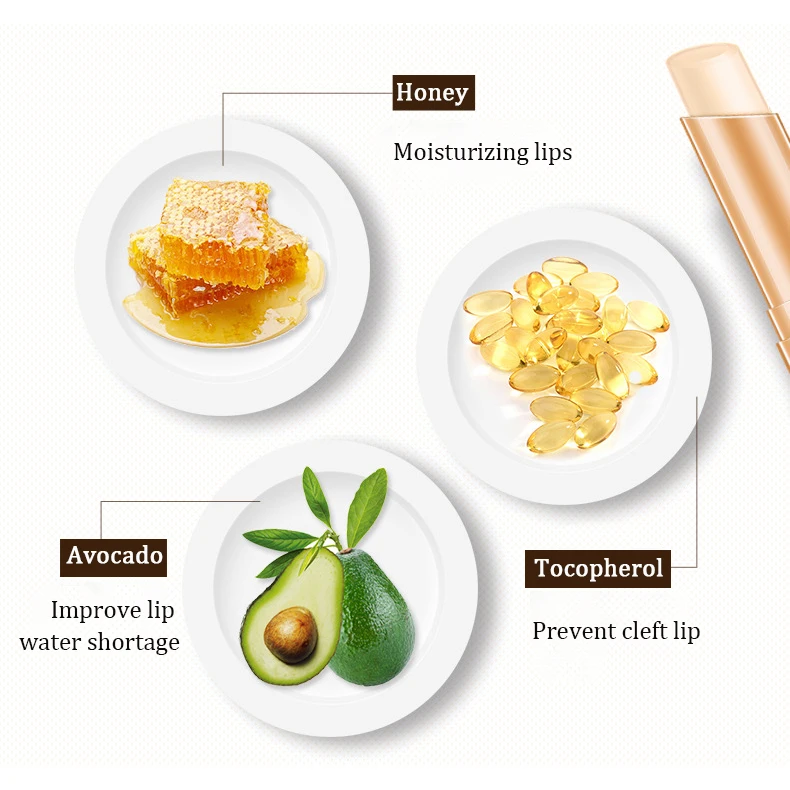 Натуральная увлажняющая питательная Помада бальзам меняющая температуру цвет