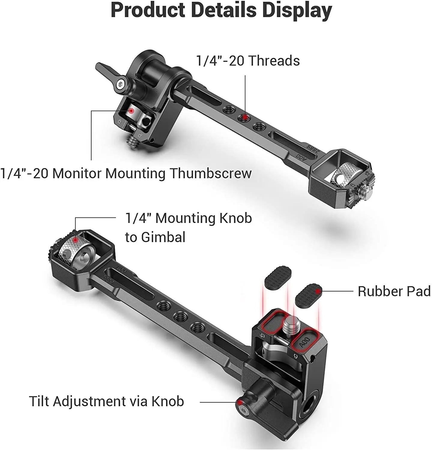 Smallrig-suporte de Monitor Ajustável para Guindaste Tablete Ronin sc & Zhiyun Aircross 2 Gimbals 2889 3 - 3s - Image 2