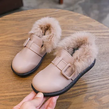 

KIDS SHOES Rubber Boots Children Patent Leather shoes Botas Boys Girls Waterproof Plush Snow Boots Toddler Sneakers Boots