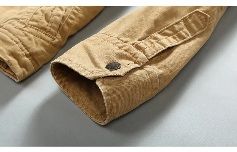 Cargo Jackets Men Tactical M65 Multi-pockets Cotton Coats Removable Hooded Work Jacket Wear-resistant Winter