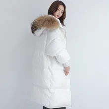 Зимнее 90% белое пуховое пальто с содержанием гуся, женские модные зимние парки, Длинная зимняя непромокаемая куртка 074