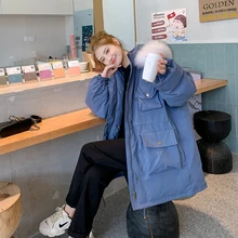 Large Oversize 2020 Winter Jacket Women Hooded 90% White Duck Down Jacket Loose Warm Short Down Parka Waterproof