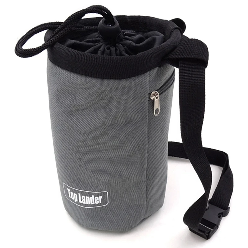 

Top Lander Rock Climbing Chalk Bag Mountaineering Bouldering Weightlifting Gym Magnesium Powder Storage Pouch With Zip Pocket &