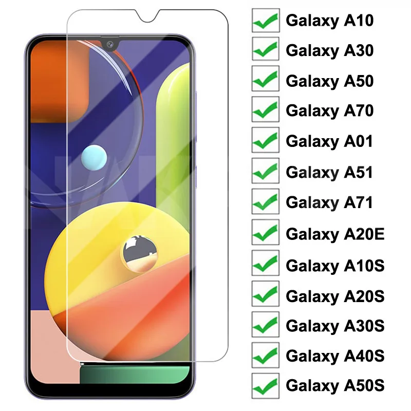 

9D Protective Glass For Samsung Galaxy A10 A30 A50 A70 A01 A51 A71 Screen Protector A20E A20S A30S A40S A50S A70S M30S Glass