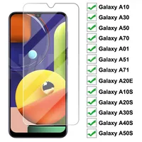 9D Schutz Glas Für Samsung Galaxy A10 A30 A50 A70 A01 A51 A71 Screen Protector A20E A20S A30S A40S A50S a70S M30S Glas