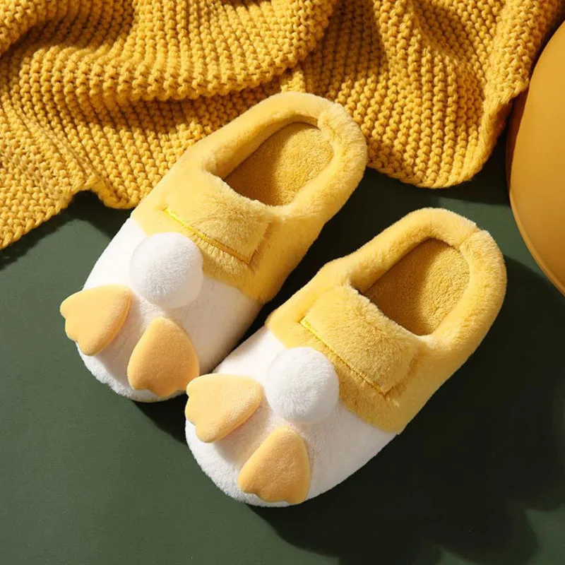

Duck Home Slippers Cute Plush Indoor Slippers Sweet Furry Slipper For Women Soft Fluffy Slippers Couple Winter House Slippers