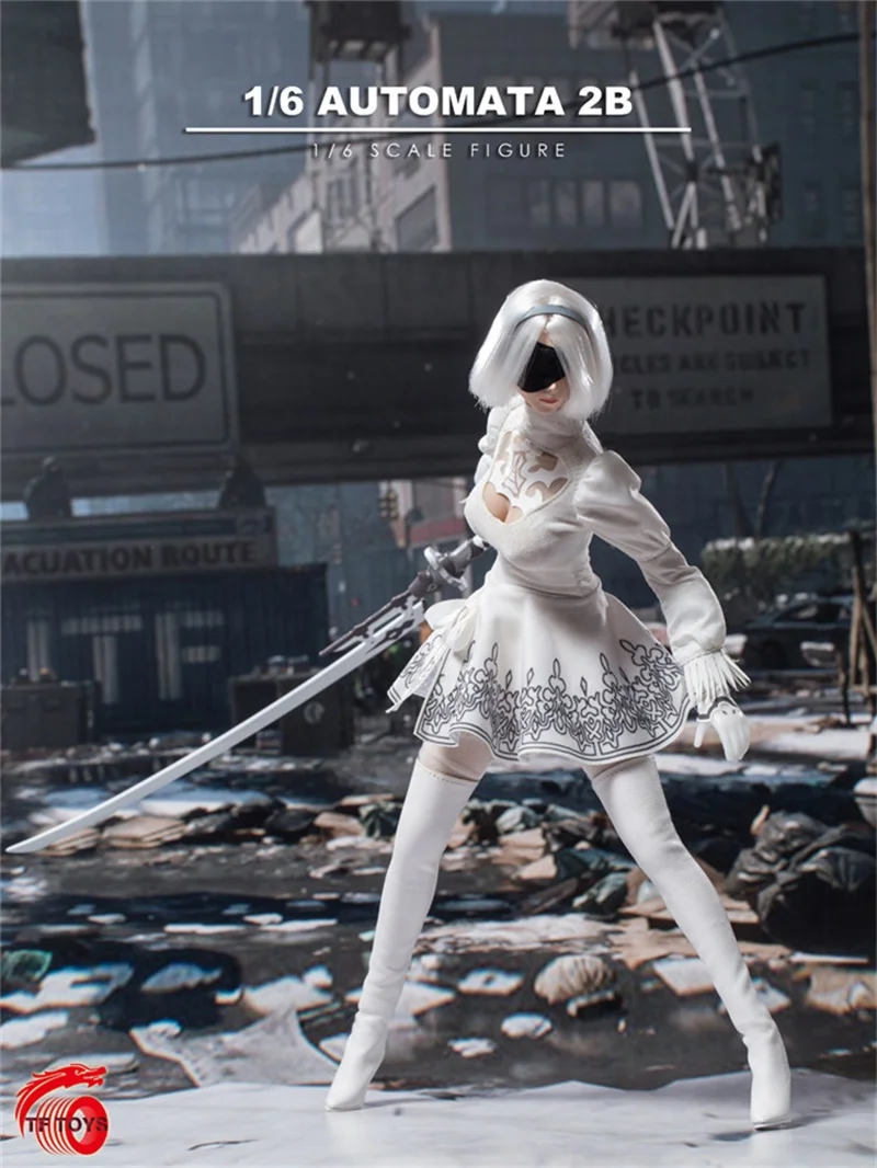 

Масштаб 1/6 NIER: AUTOMATA YoRHa No.2, тип B, женская головка, одежда и оружие, аксессуары для 12-дюймовой экшн-фигурки для коллекции