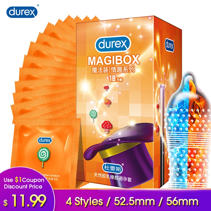 Durex Волшебные презервативы 4 стиля большие частицы ледяной огонь ультратонкий