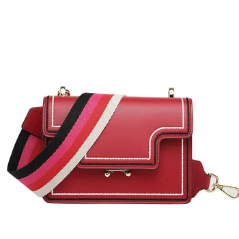 

Fashion Retro Wide Straps Real Leather Shoulder Bag for Women Luxury Female Crossbody Bag Exquisite Ladies Hand Bags 2020