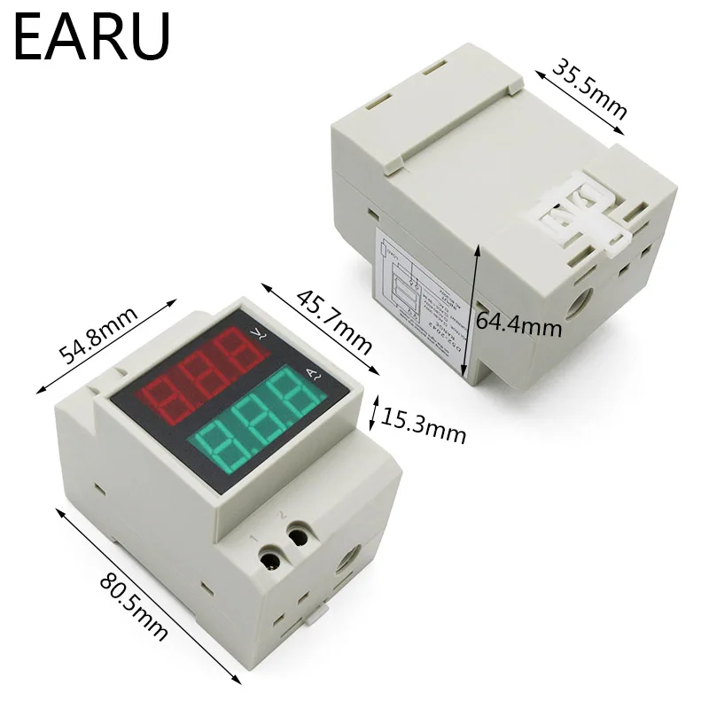 Цифровой измеритель напряжения и силы тока красный/зеленый 200 450 в|digital ac voltmeter|ac