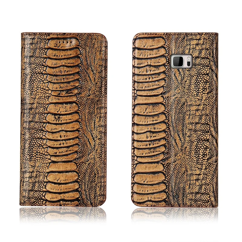 

Ostrich foot pattern genuine leather phone bag for HTC U Ultra phone case coque for HTC U Play flip cover funda magnetic case