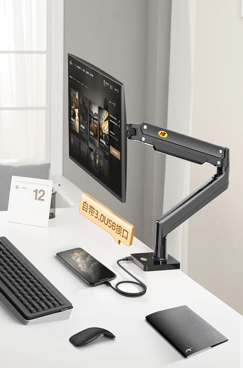 polegada tela desktop monitor titular 360 girar