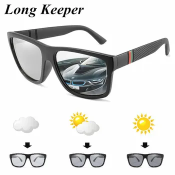 

New Square Photochromic Sunglasses Men Women Polarized Discoloration Goggles Sun glasses for Driving Brand Design Sport Glasses